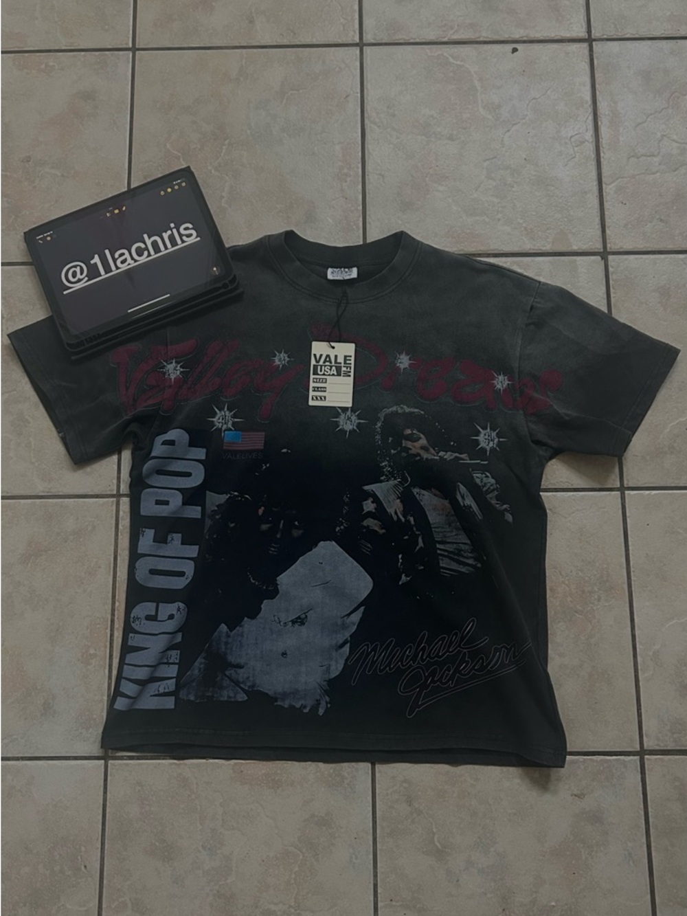 Black Graphic Short Sleeve Kids Tee - Michael Jackson Inspired